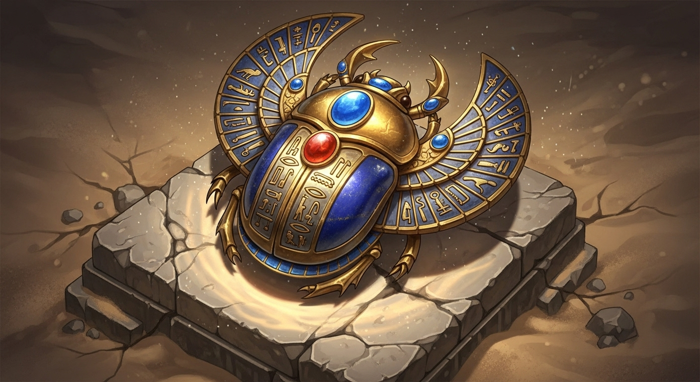 En illustrasjon av en egyptisk artefakt fra spillet.